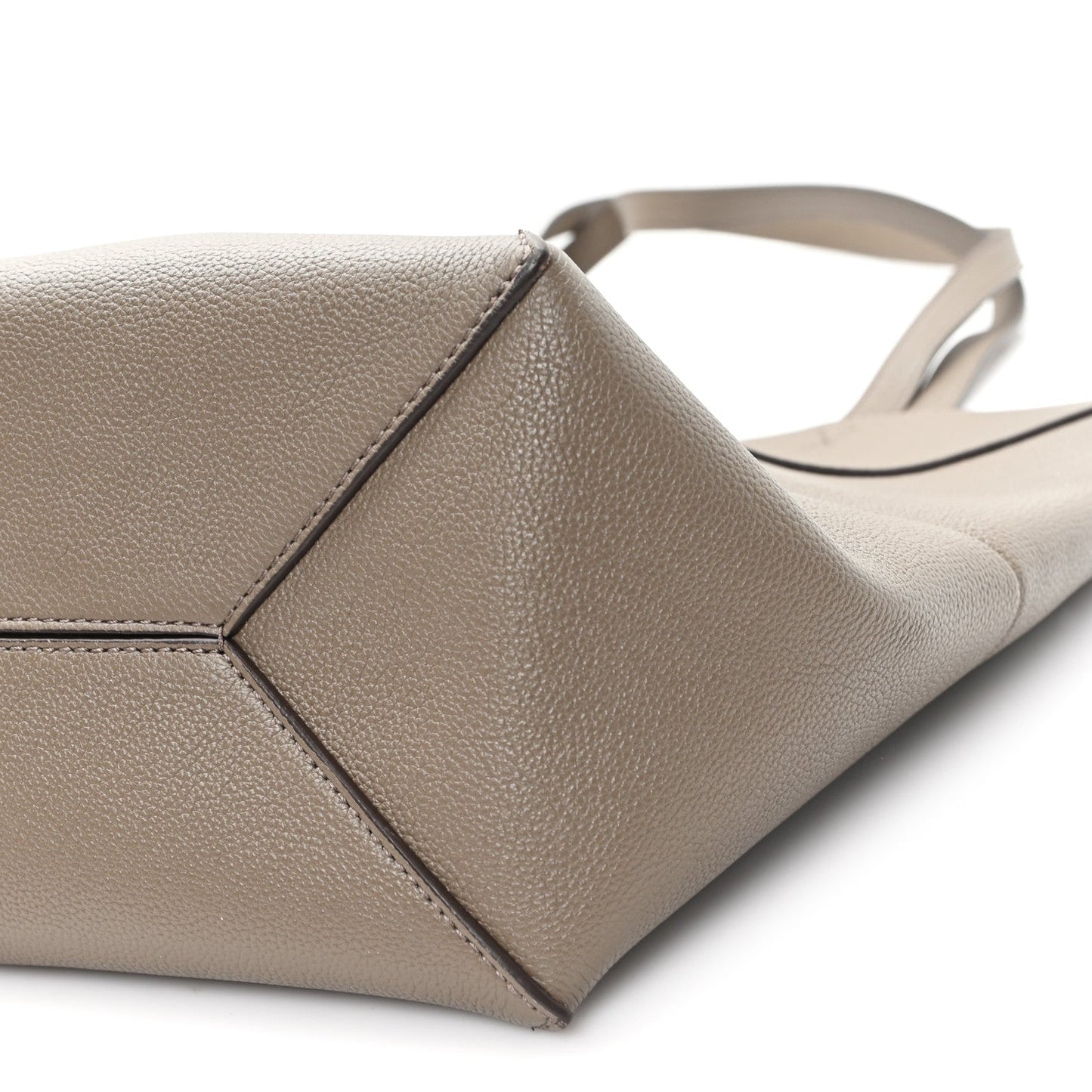 Shiny Calfskin Medium Puzzle Fold Tote Sand