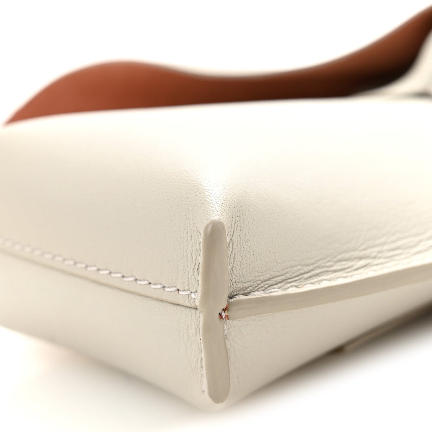 Calfskin Bunny Pouch Crossbody Bag Ghost