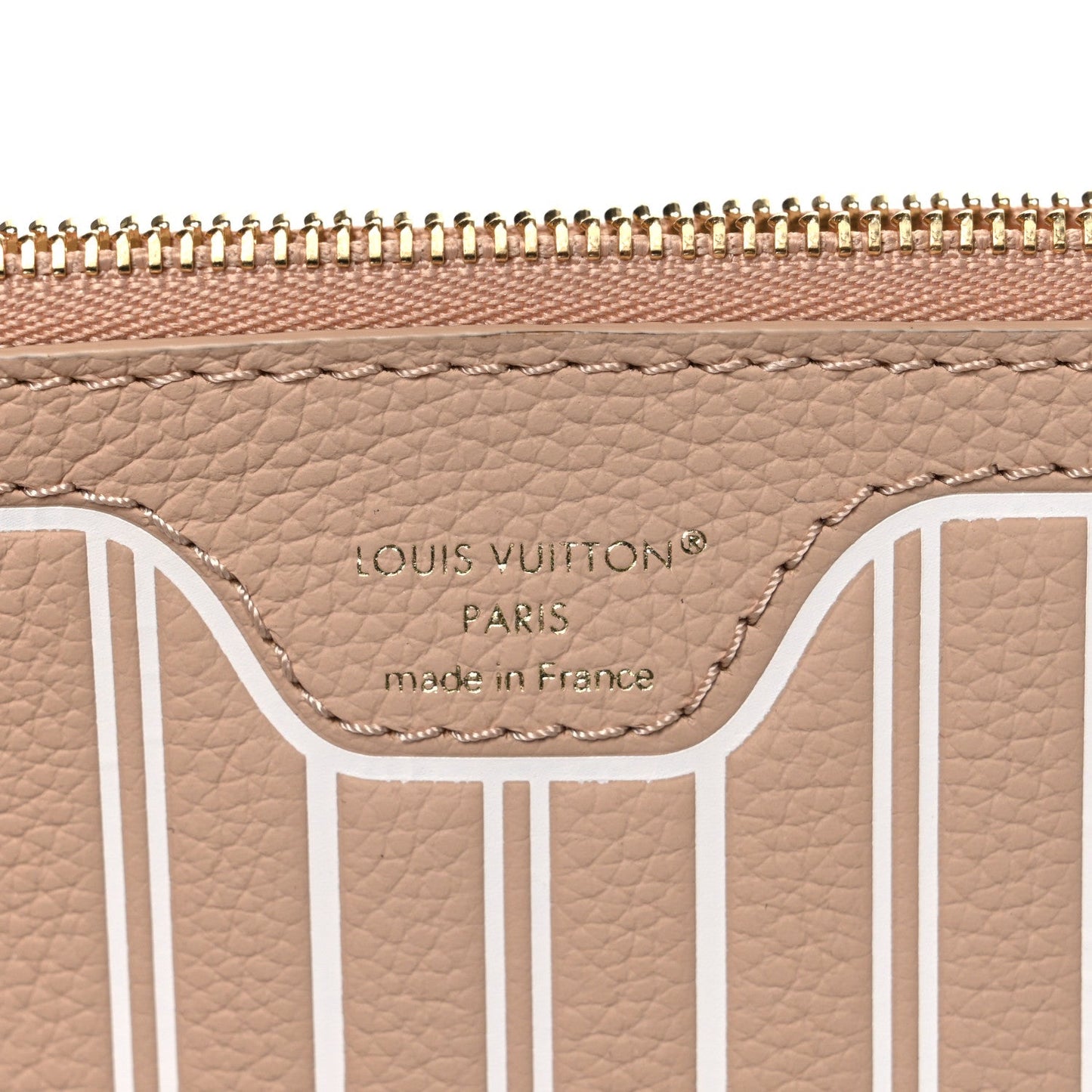 Calfskin Neverfull Inside Out MM Pochette Dune Hazelnut