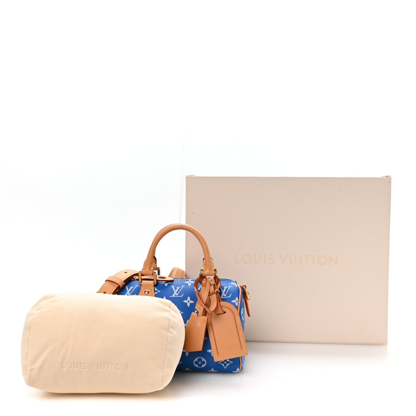 Calfskin Monogram Speedy P9 Bandouliere 20 Blue