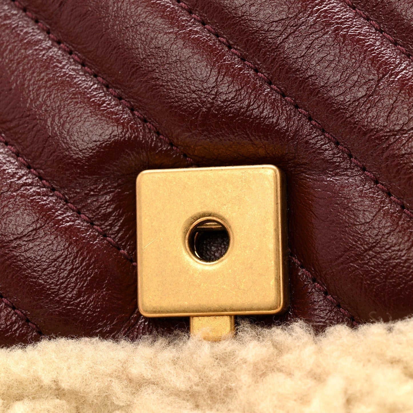 Azalea Calfskin Wool Matelasse Diagonal Small GG Marmont Shoulder Bag Sand Desert