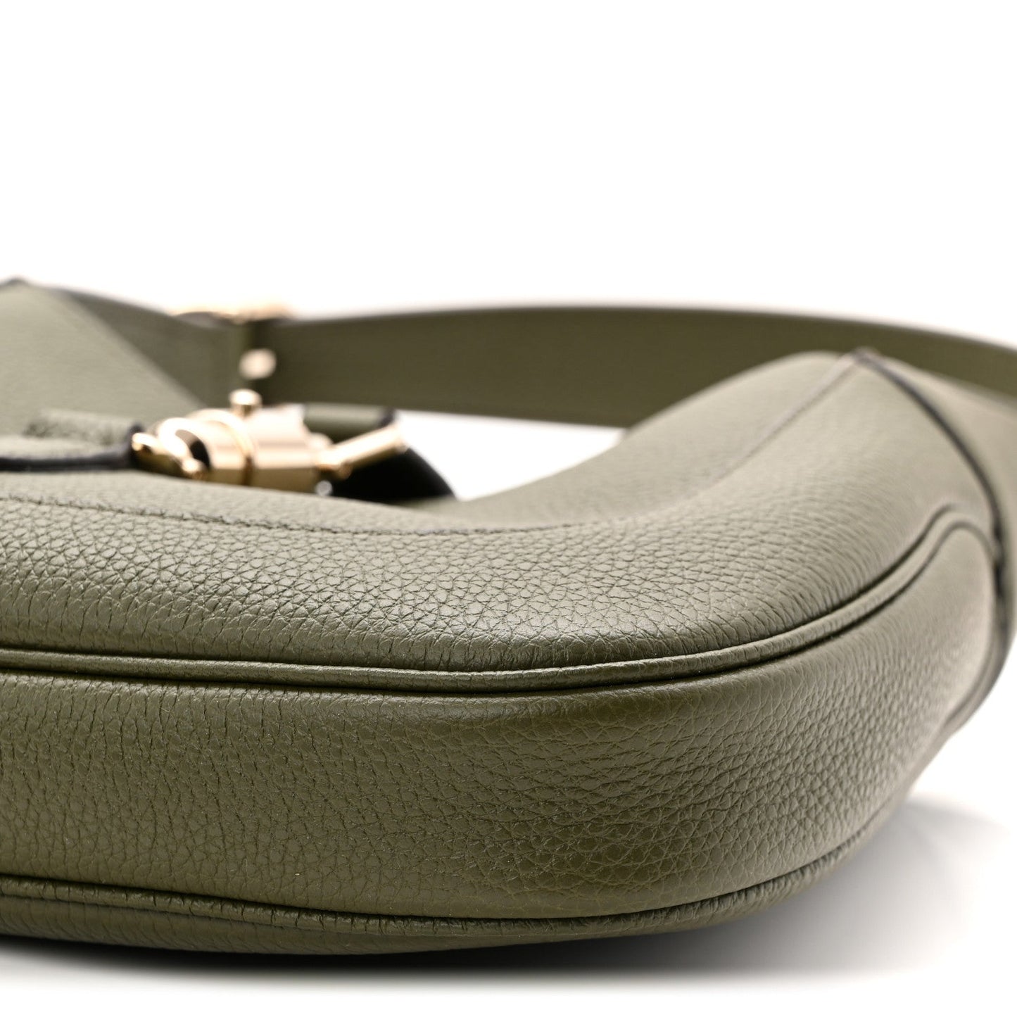 Sea Calfskin Web Medium Jackie 1961 Hobo Dark Green