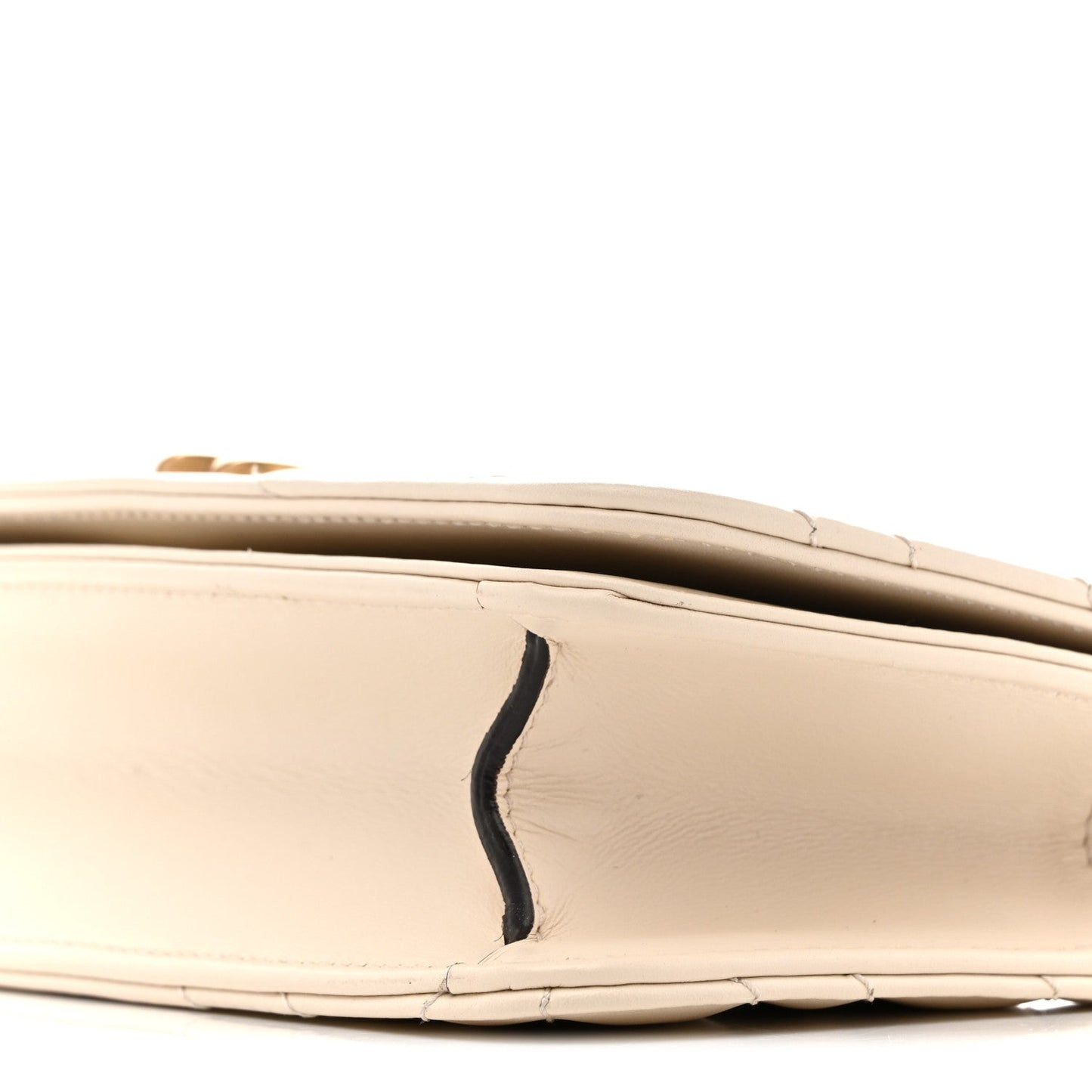 Calfskin Matelasse GG Marmont Mini Bag White