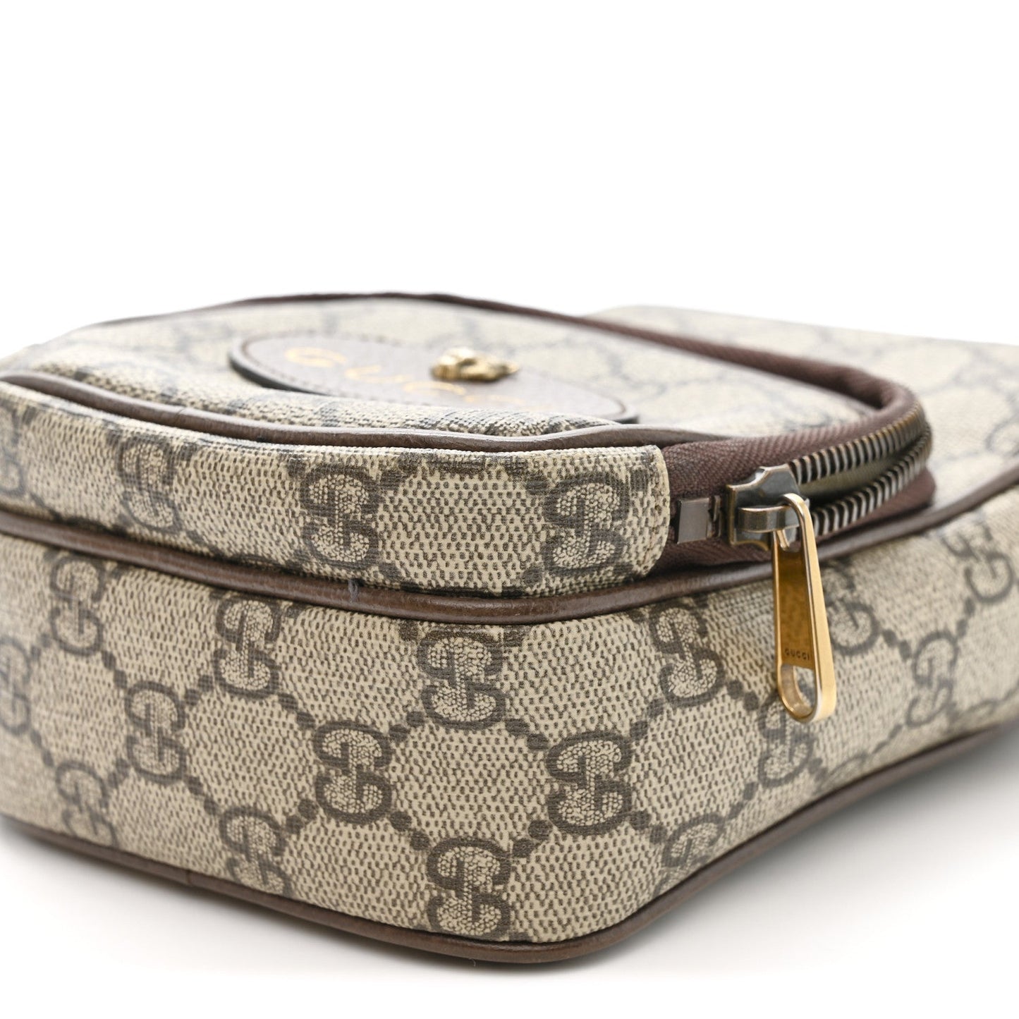 GG Supreme Monogram Mini Neo Vintage Double Zip Messenger Bag Beige New Acero Crop