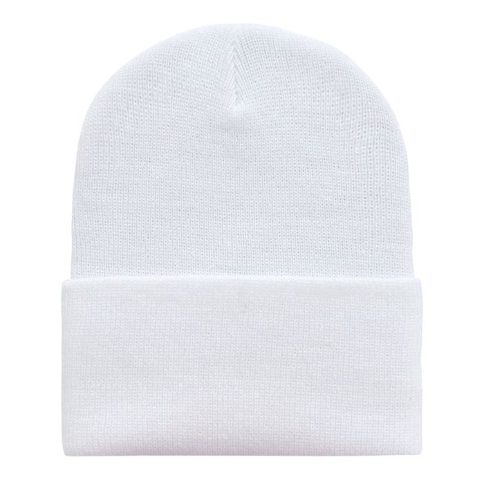 Decky 186 Acrylic Long Beanie Knit Cap - Blank