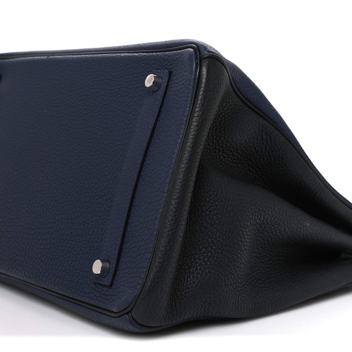 Togo Bi-Color Horseshoe Birkin 35 Bleu Nuit Black