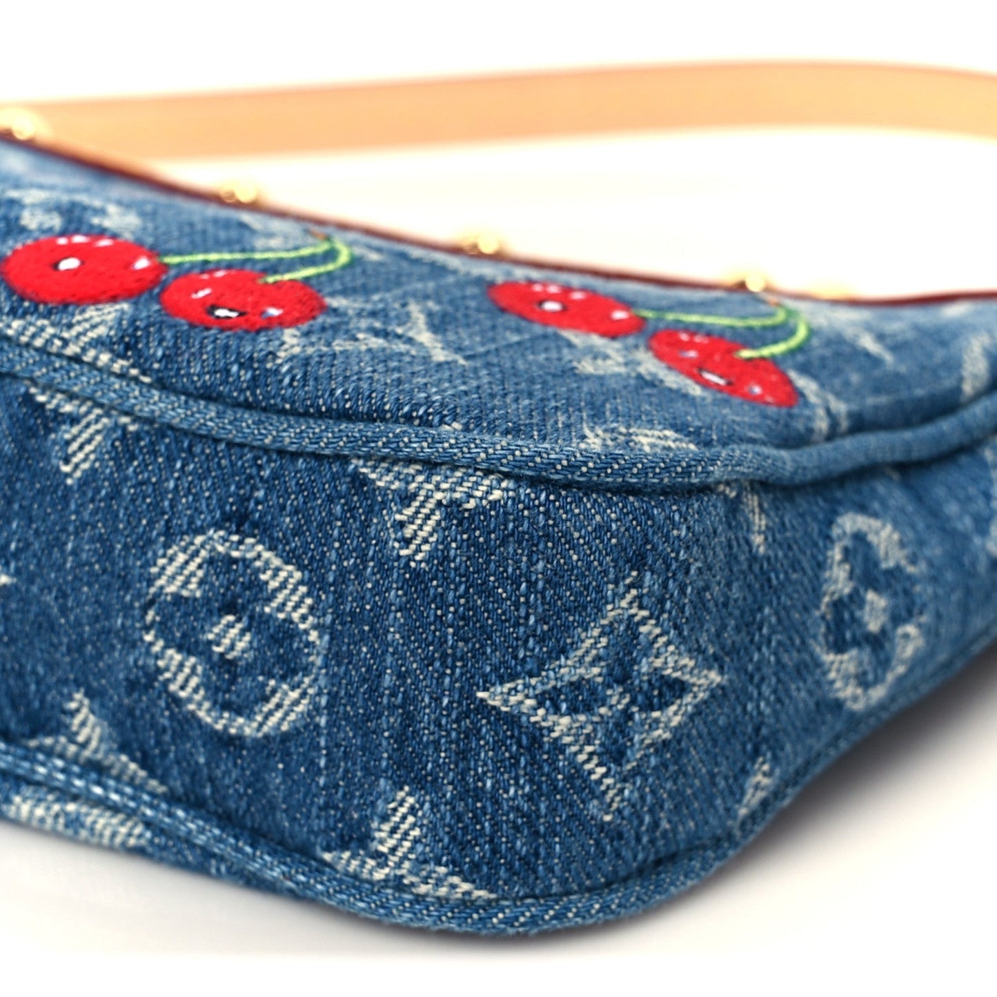 LV X TM Monogram Denim Cerises Pochette Accessories Blue