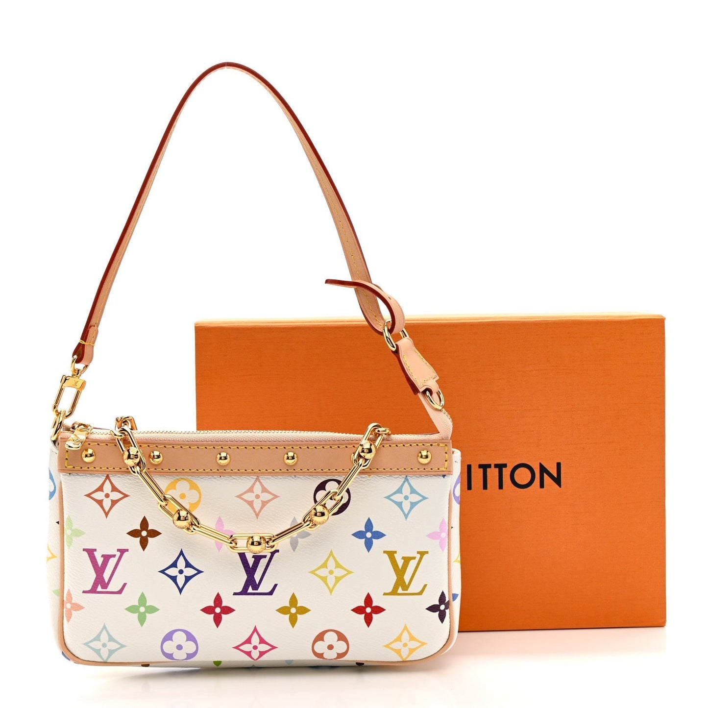 LV X TM Monogram Multicolor Pochette Accessories White