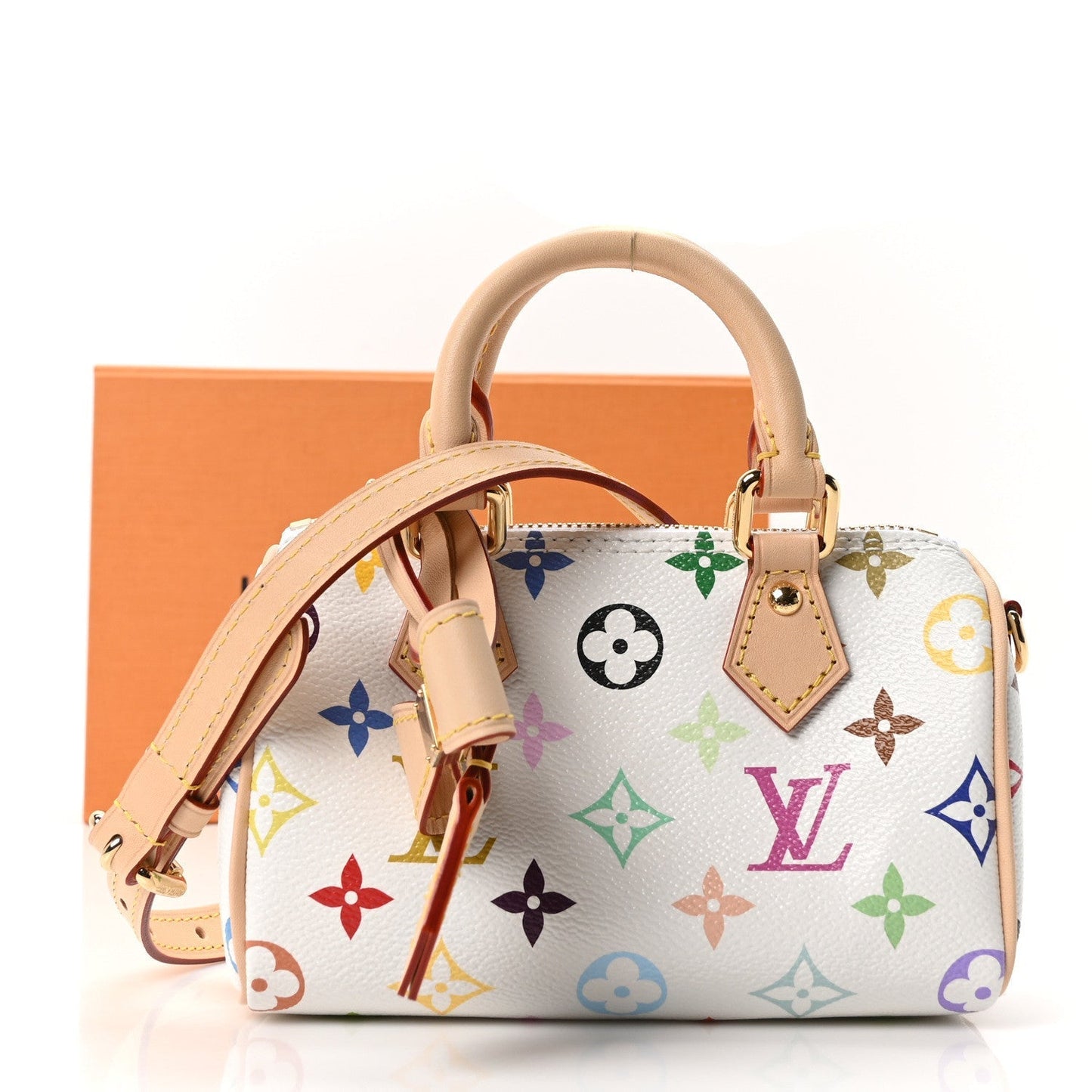 LV X TM Monogram Multicolor Nano Speedy White
