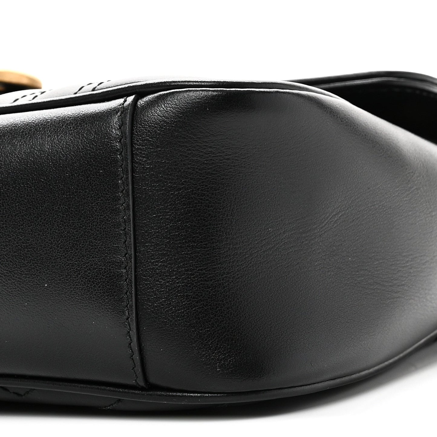 Calfskin Matelasse Small GG Marmont Shoulder Bag Black