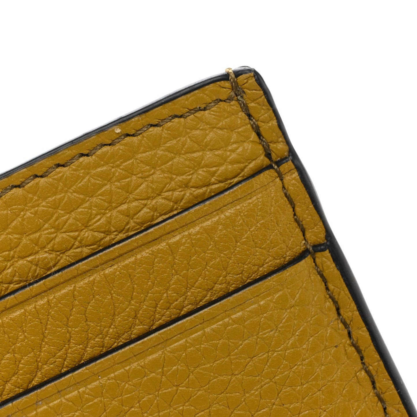 Grained Calfskin Signature Plain Card Holder