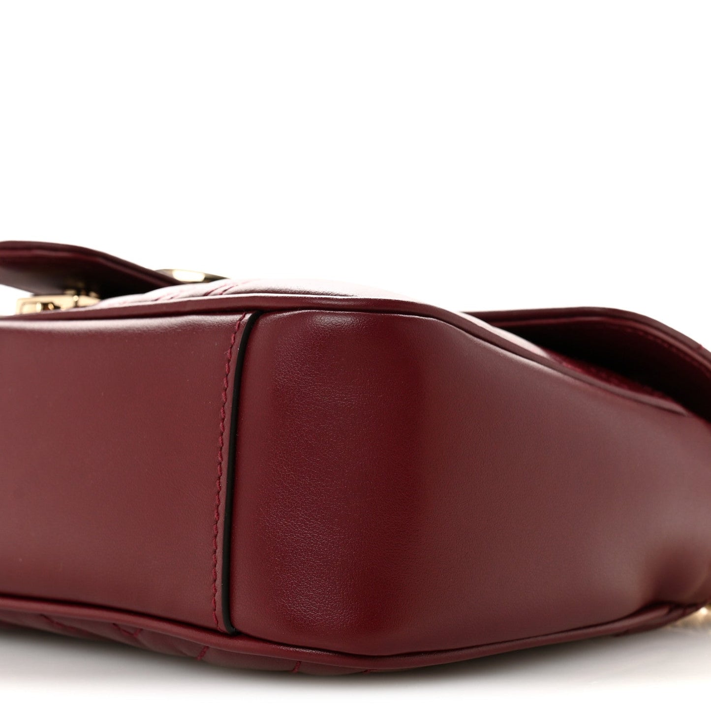 Calfskin Matelasse Small GG Marmont Shoulder Bag Ancora Red