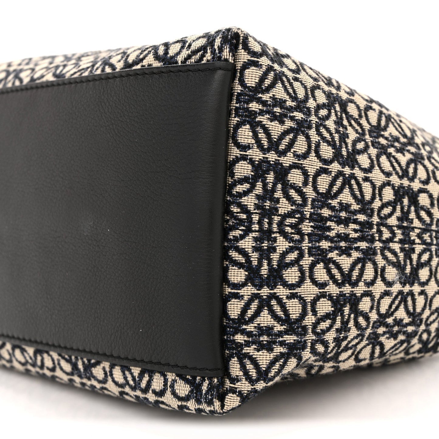 Jacquard Anagram Calfskin Small Cubi Bag Navy Black
