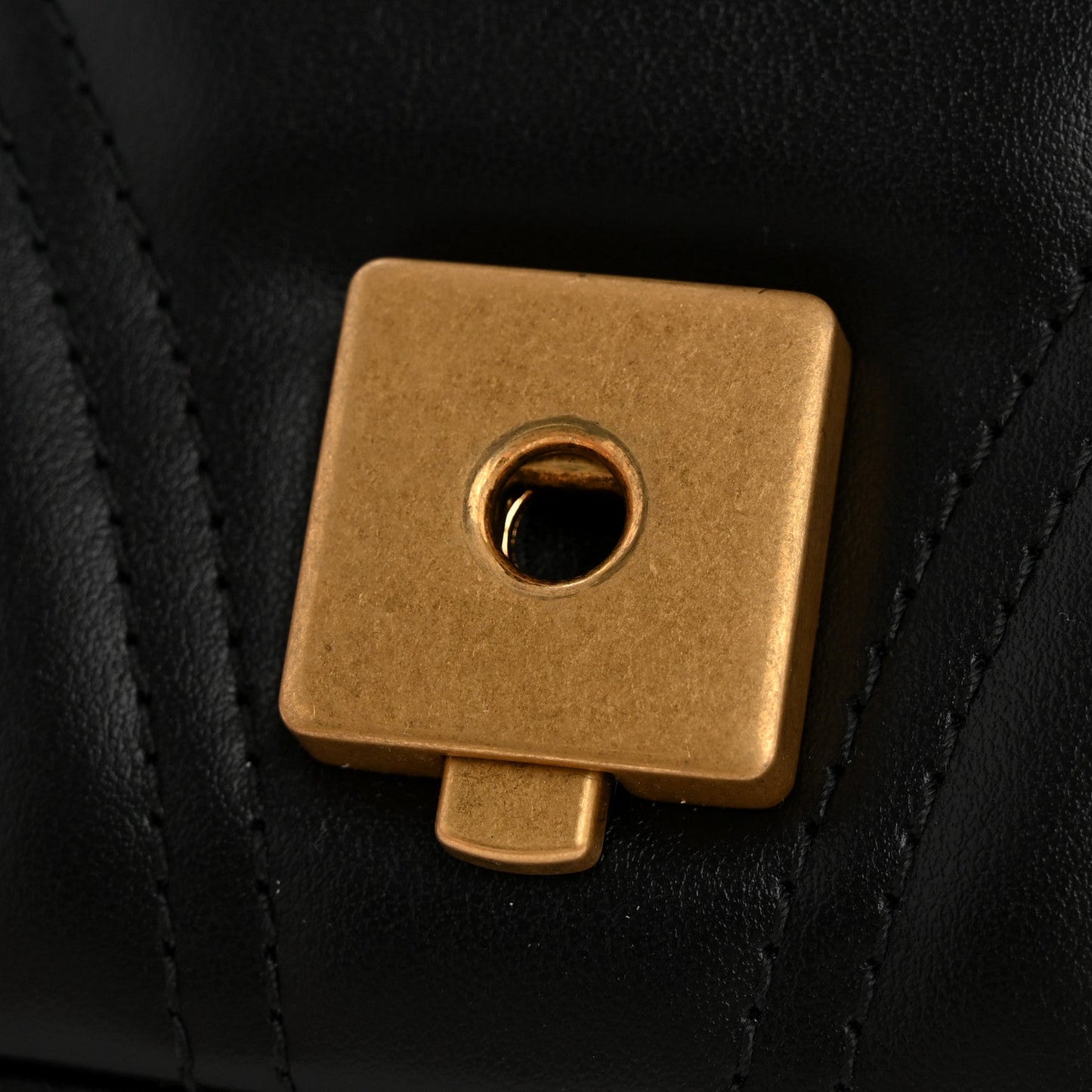 Calfskin Matelasse Small GG Marmont Shoulder Bag Black