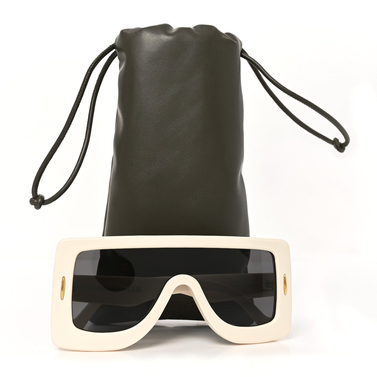 Acetate Anagram Shield Sunglasses LW40104I Beige
