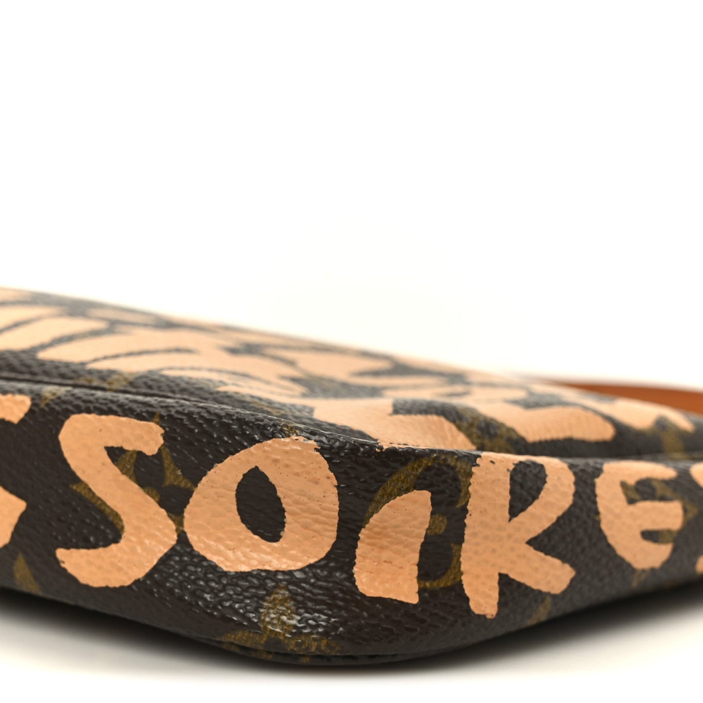 Monogram Graffiti Pochette Accessories Peach