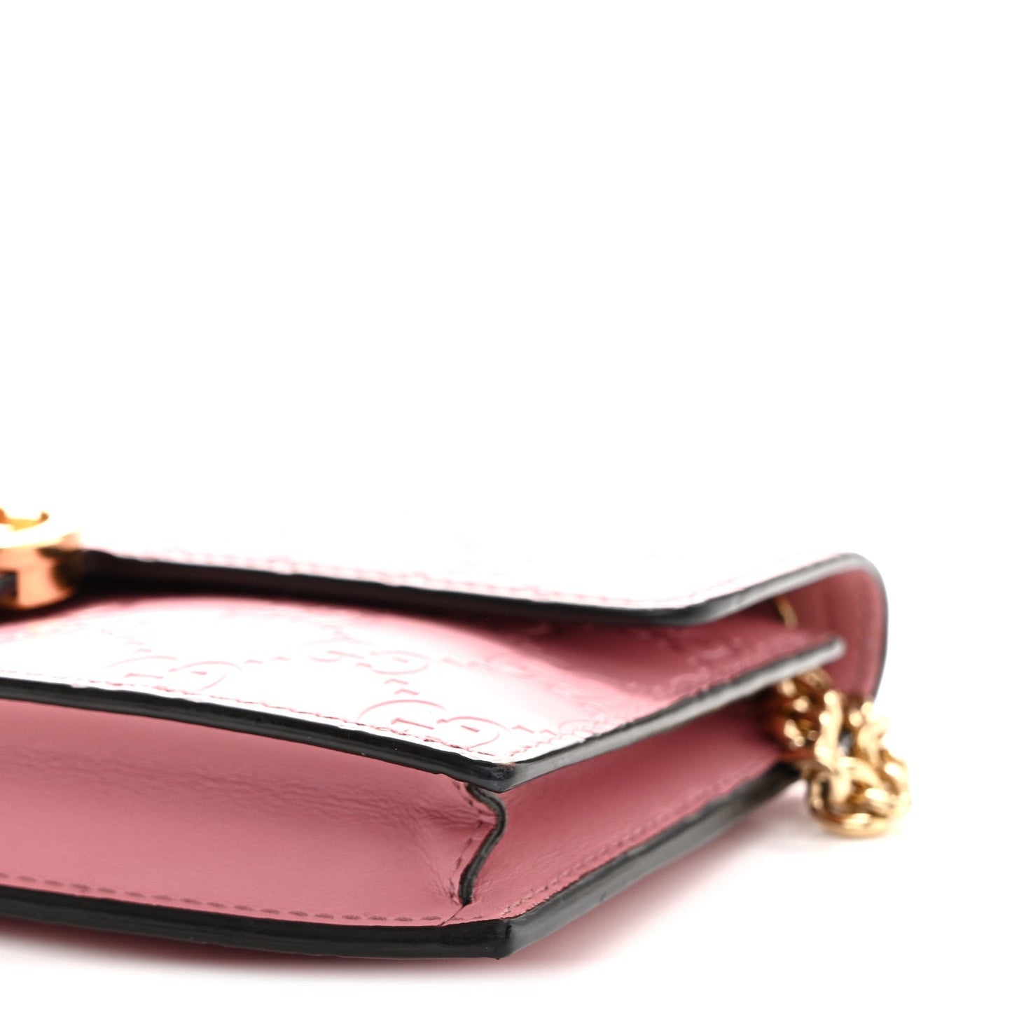 Guccissima Icon Chain Wallet Carmine Rose