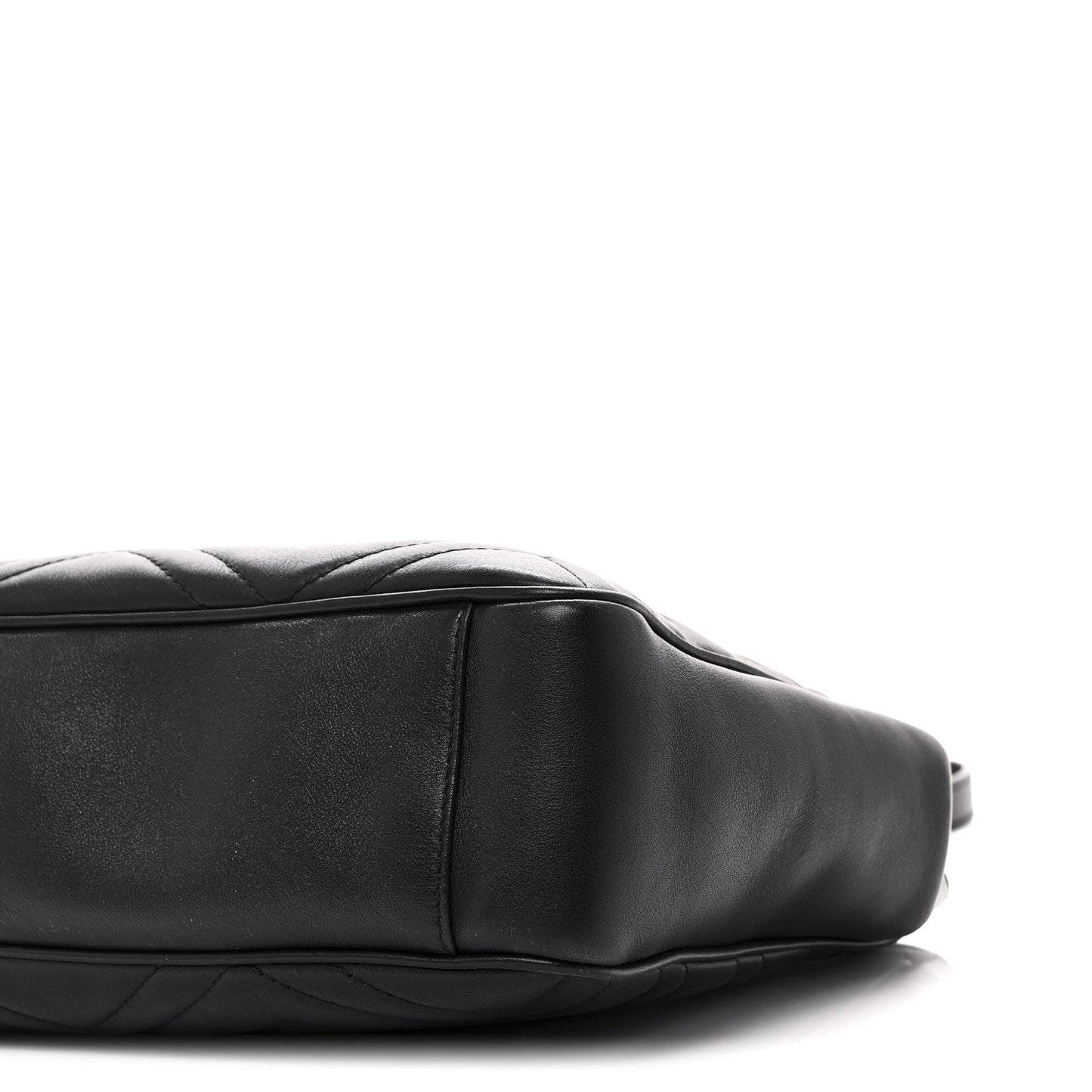 Calfskin Matelasse Medium GG Marmont Open Top Shoulder Bag Black