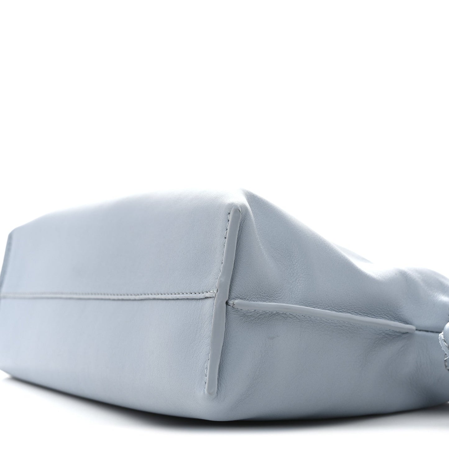 Calfskin Mini Flamenco Knot Clutch Dusty Blue