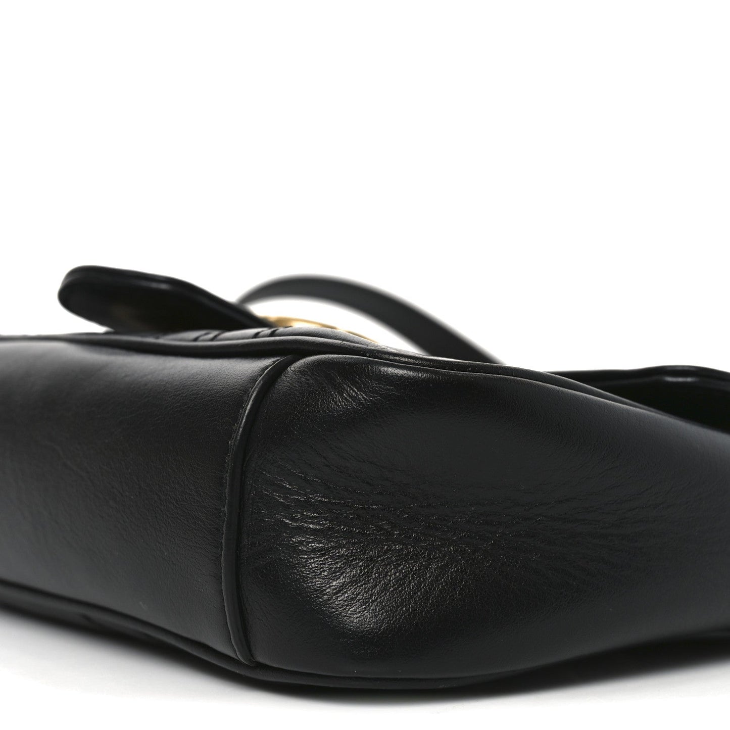 Calfskin Matelasse Mini GG Marmont Shoulder Bag Black