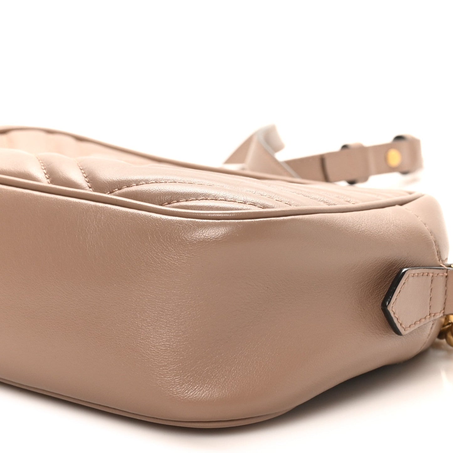Calfskin Matelasse Small GG Marmont Chain Shoulder Bag Porcelain Rose