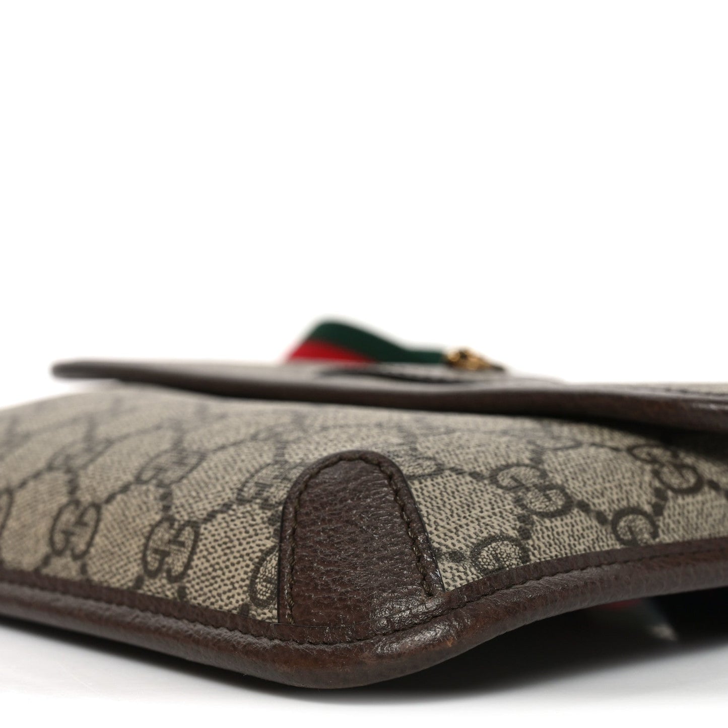 GG Supreme Monogram Neo Vintage Web Belt Bag Brown