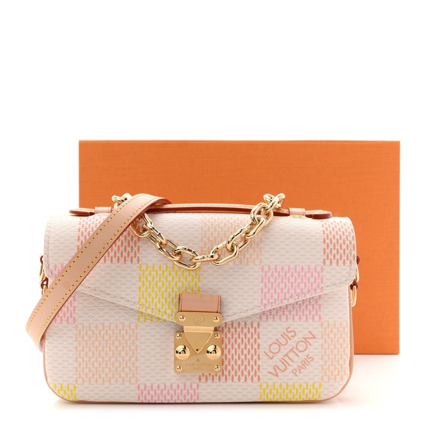 Damier Giant Pochette Metis East West Peach
