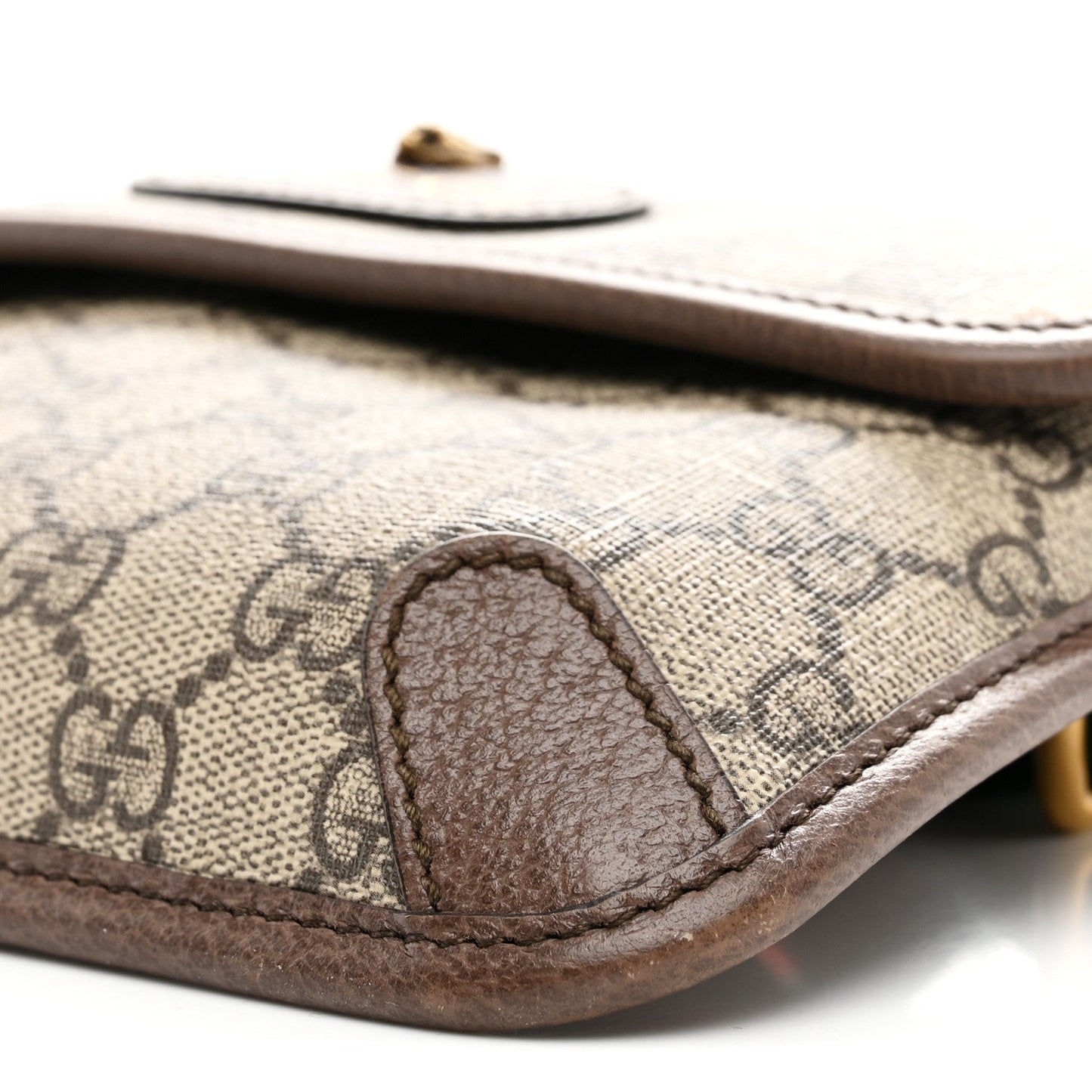GG Supreme Monogram Neo Vintage Web Belt Bag Brown