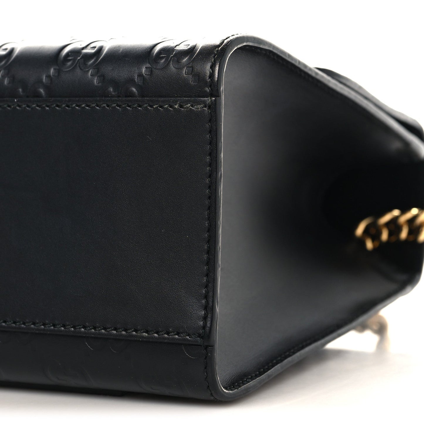 Guccissima Medium Padlock Shoulder Bag Black
