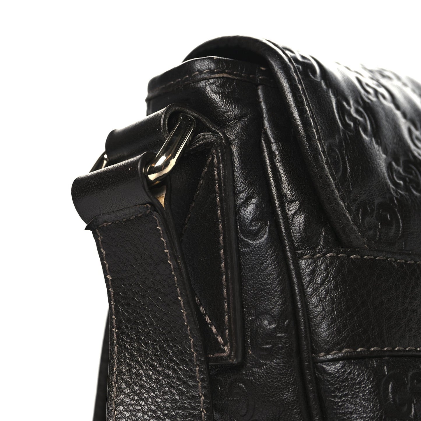 Guccissima Medium Flap Messenger Bag Chocolate
