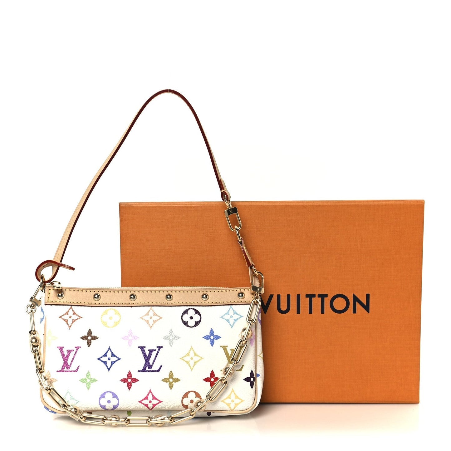 LV X TM Monogram Multicolor Pochette Accessories White