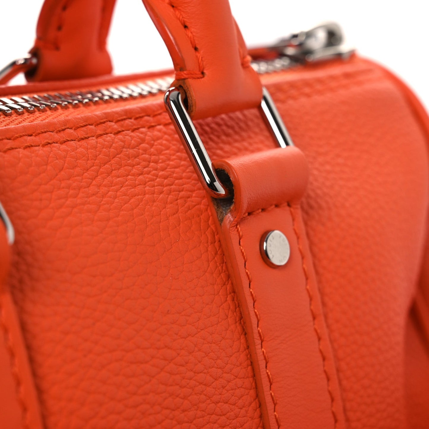 Grained Calfskin Aerogram Keepall XS Orange