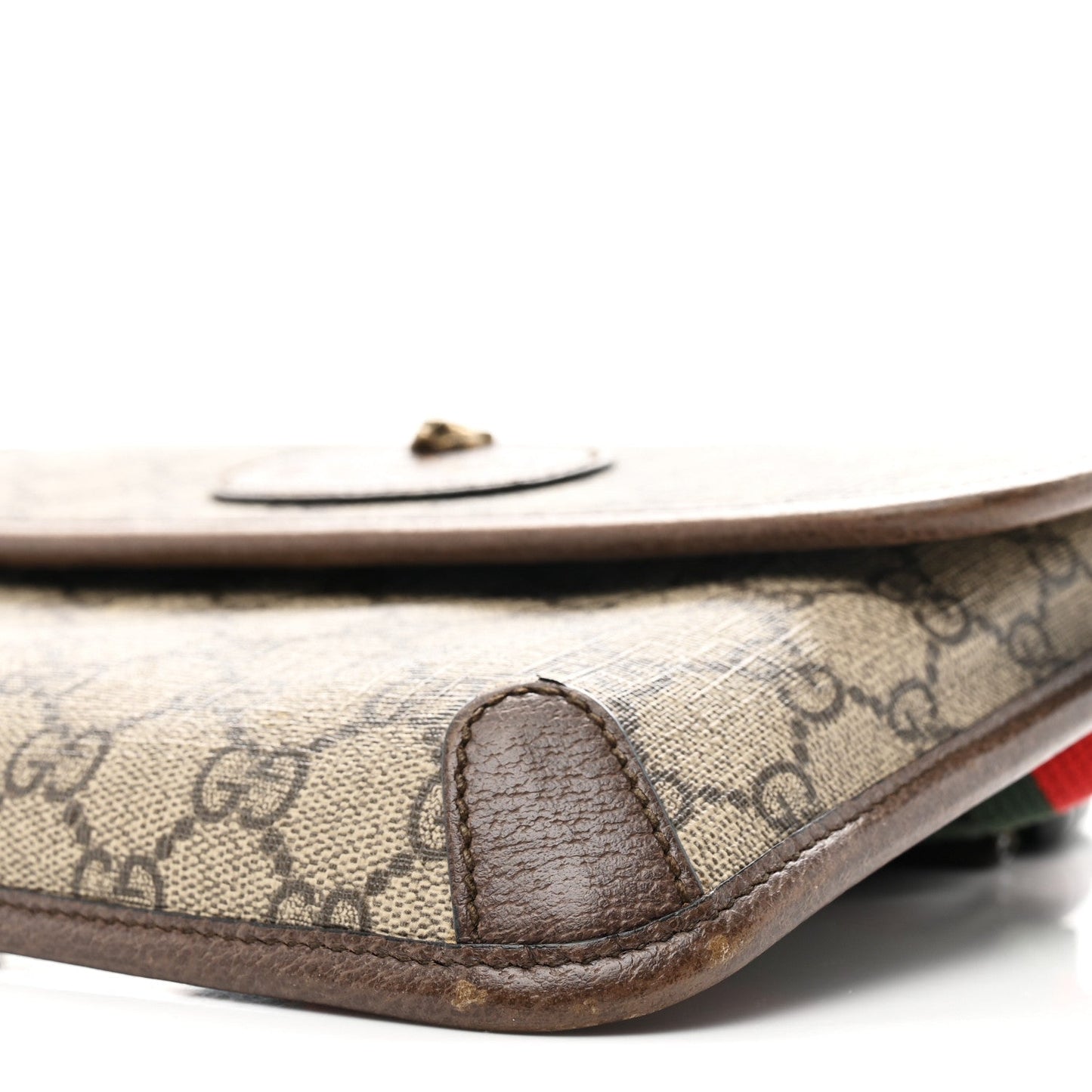 GG Supreme Monogram Neo Vintage Web Belt Bag Brown
