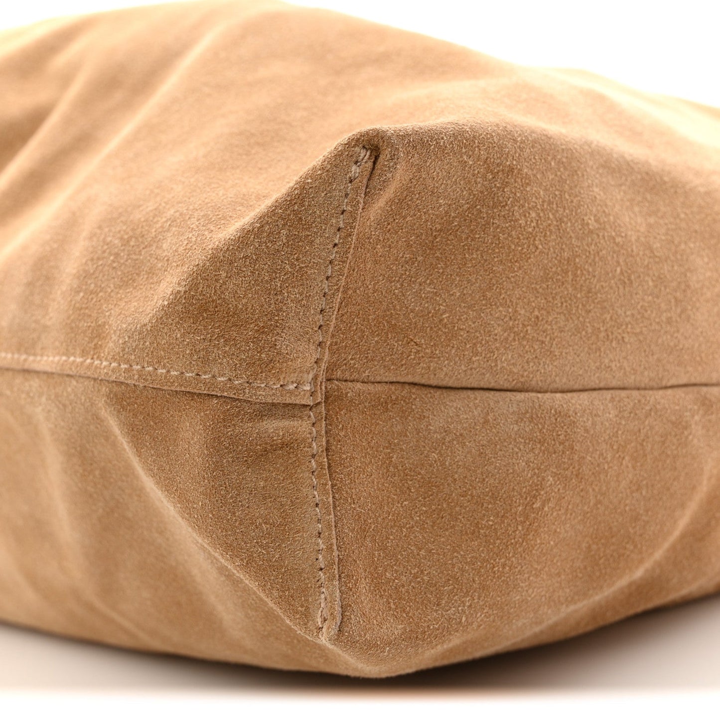 Suede Bindle Bag Warm Beige