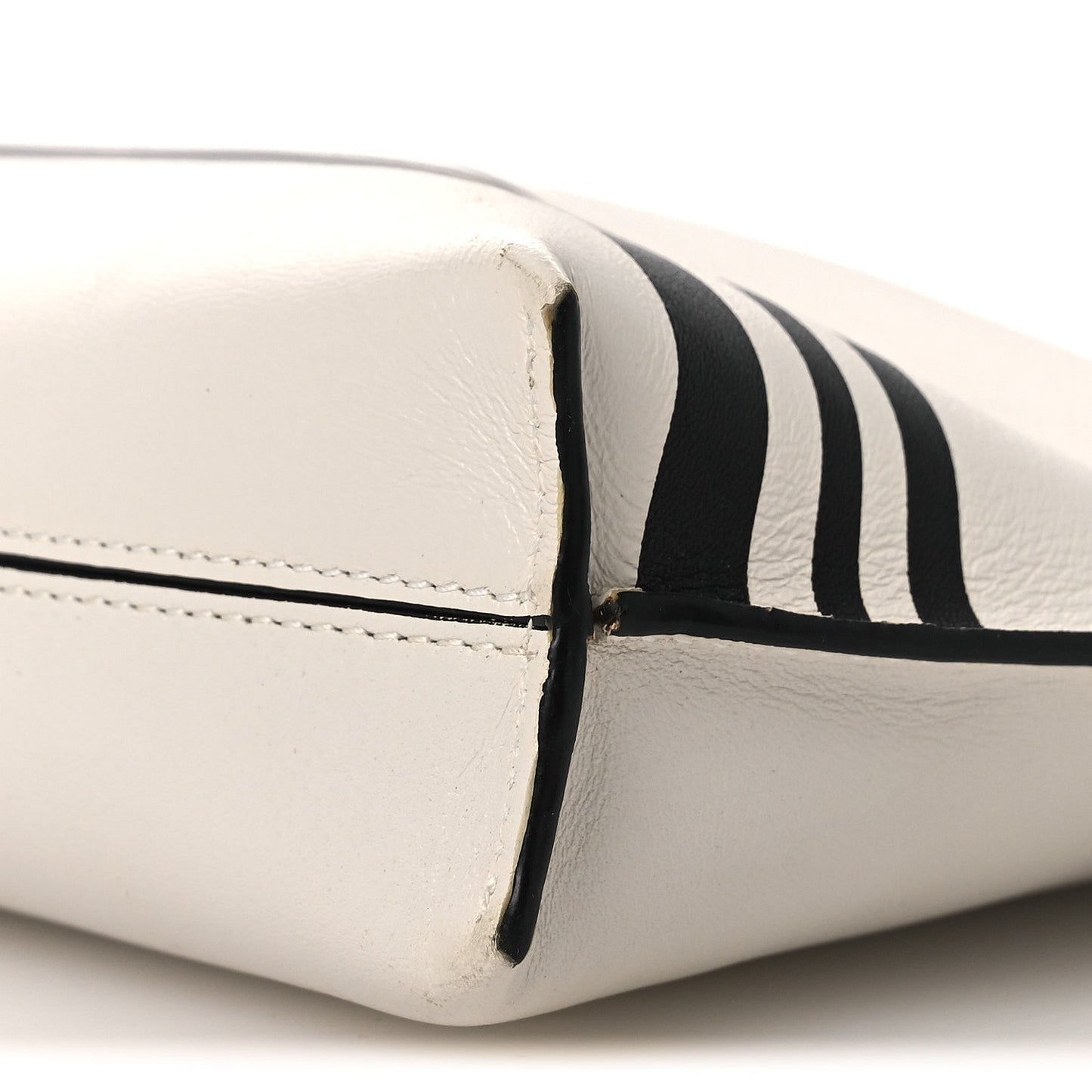 Calfskin Mushroom T Pouch Bag White