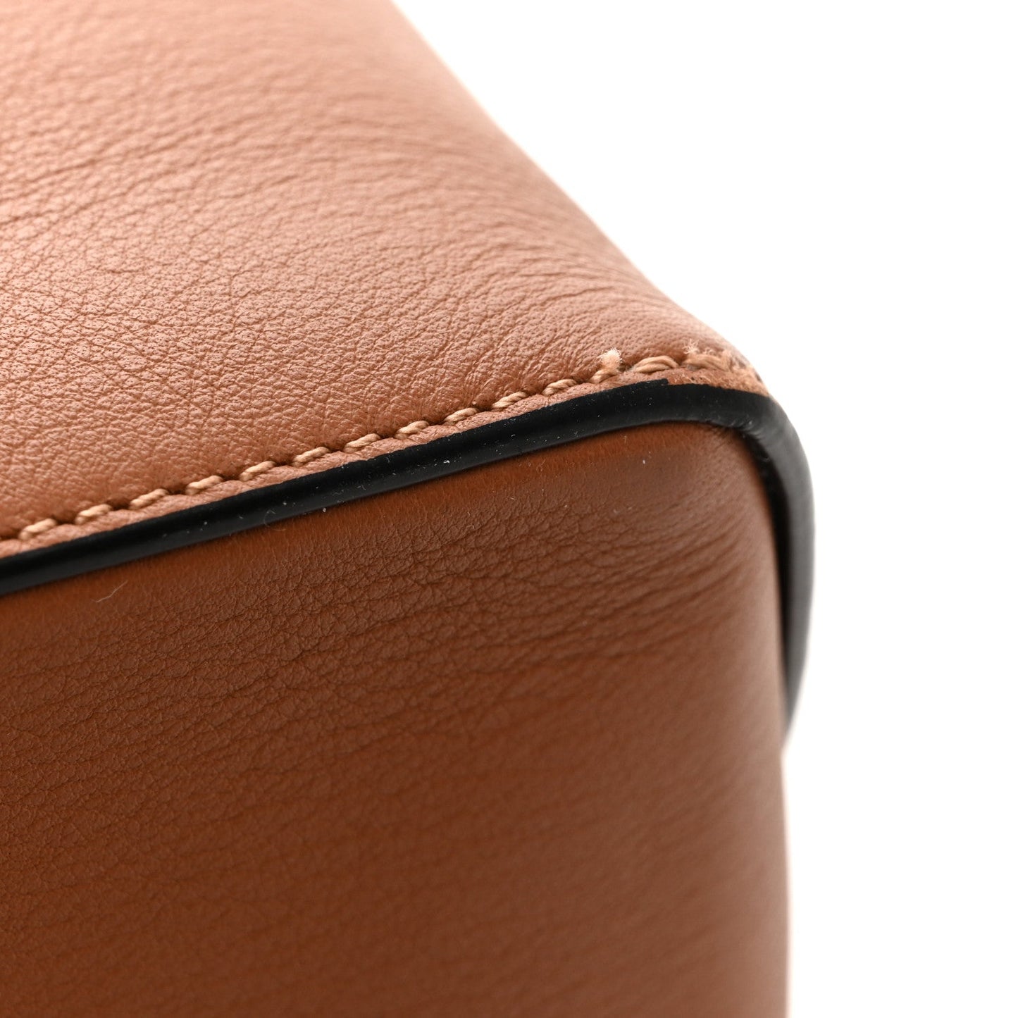 Calfskin Small Puzzle Edge Bag Tan