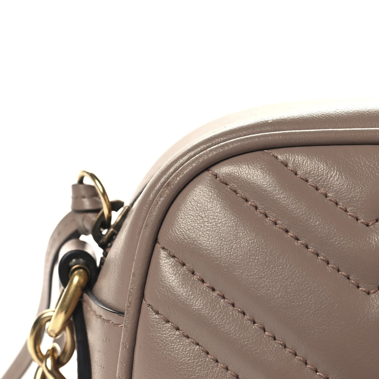 Calfskin Matelasse Small GG Marmont Chain Shoulder Bag Porcelain Rose