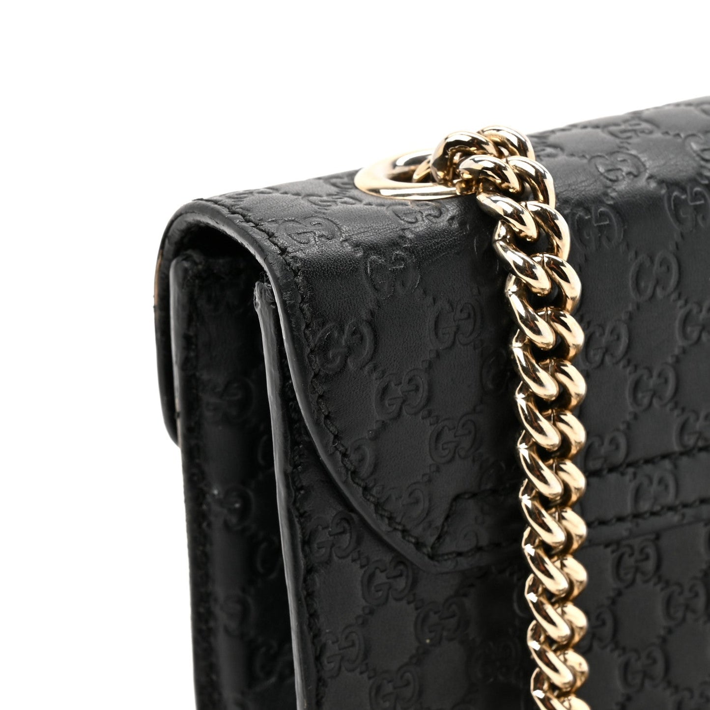Microguccissima Mini Emily Chain Shoulder Bag Black