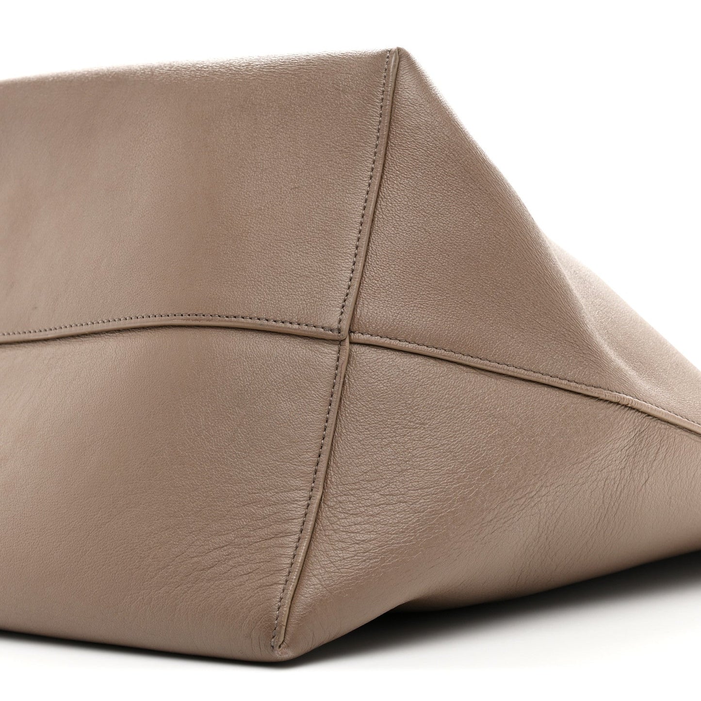 Grained Calfskin Large N/S Park Tote Dark Taupe