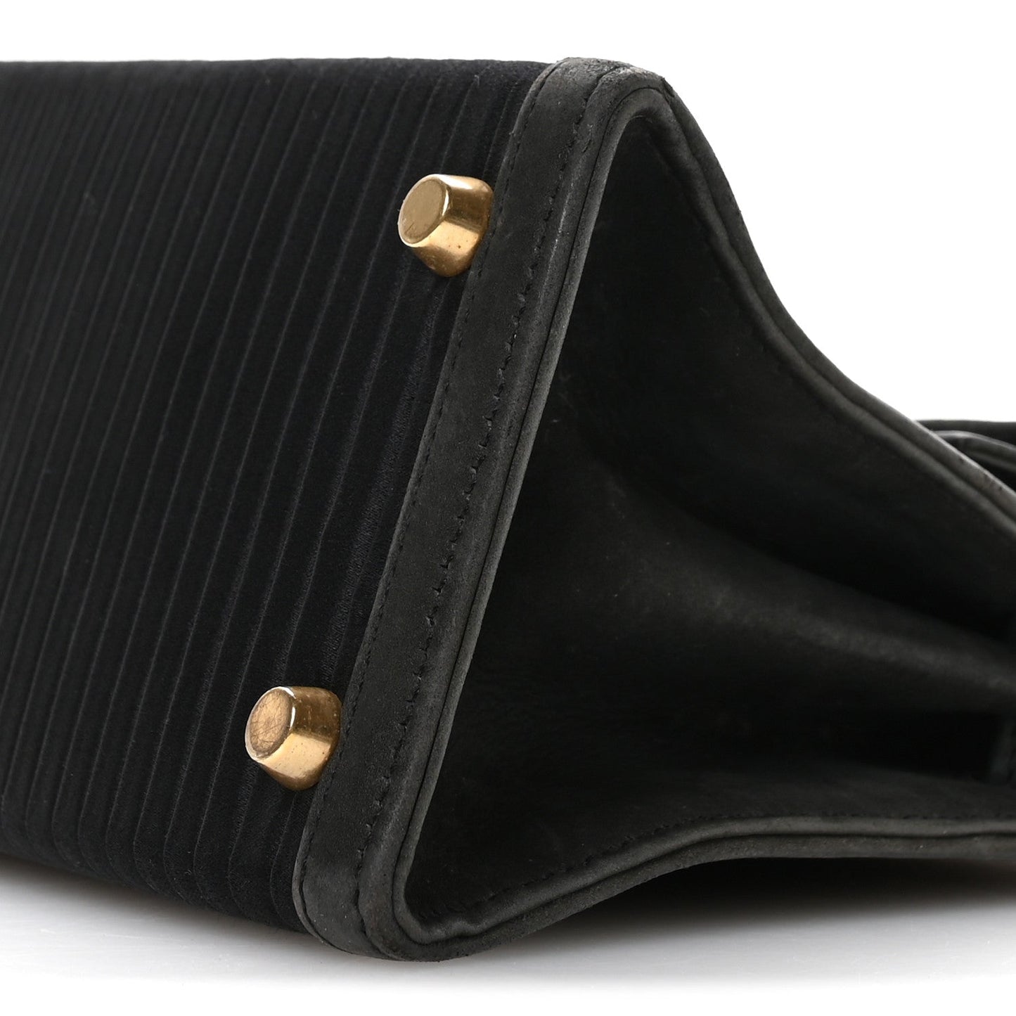 Silk Veau Doblis Pleated Mini Kelly Sellier 20 Black