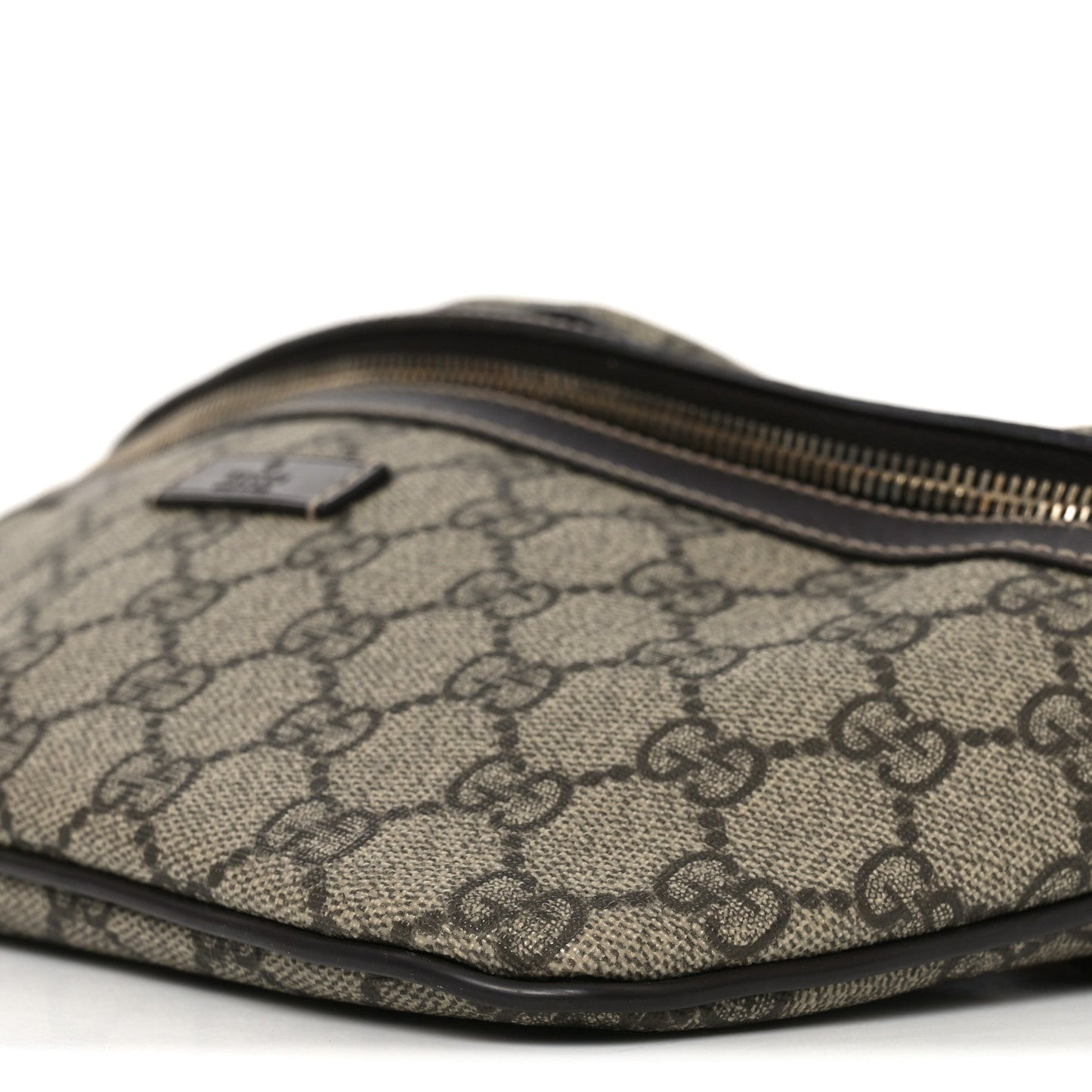 GG Supreme Monogram Belt Bag Dark Brown