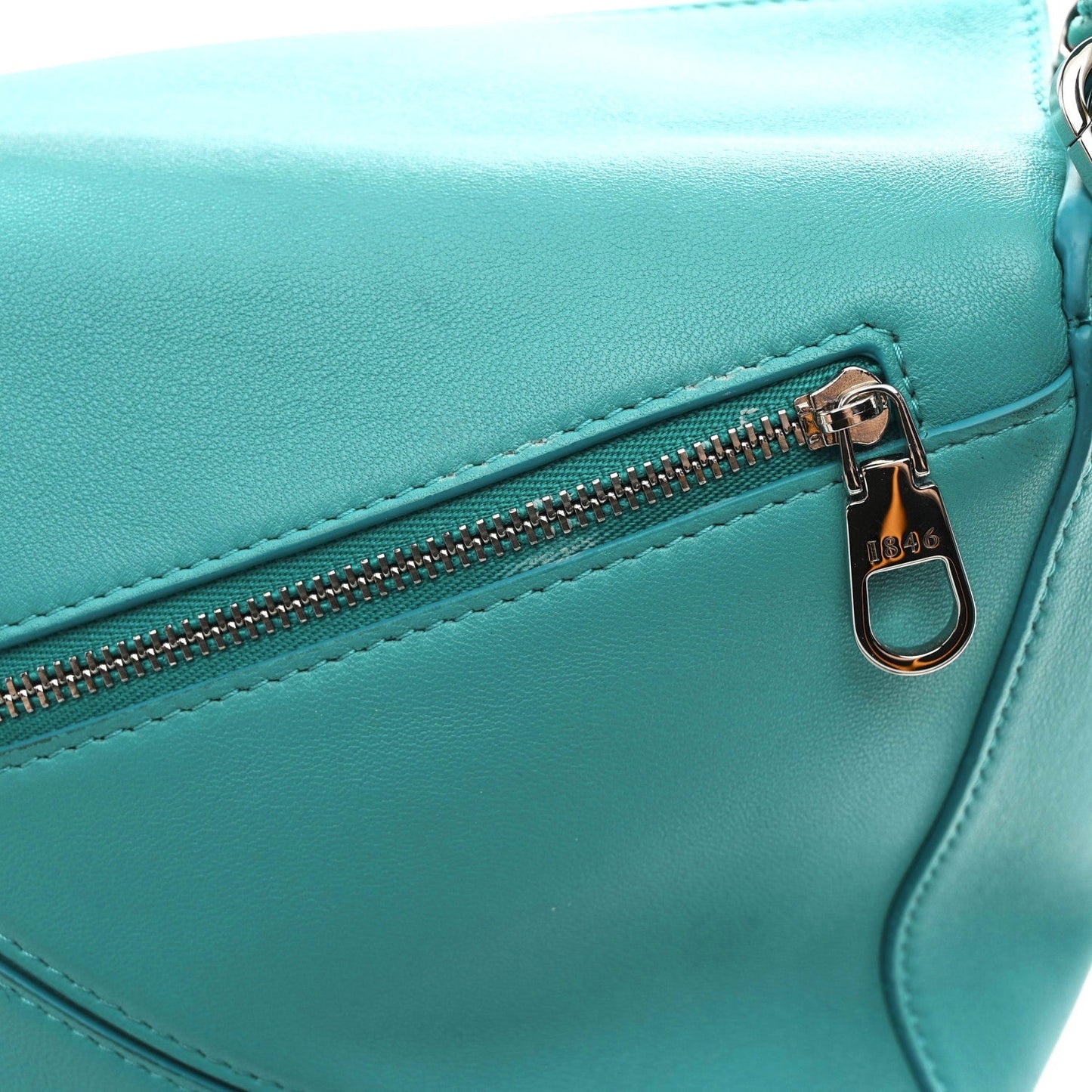Nappa Lambskin Small Featherlight Puzzle Bag Aquamarine