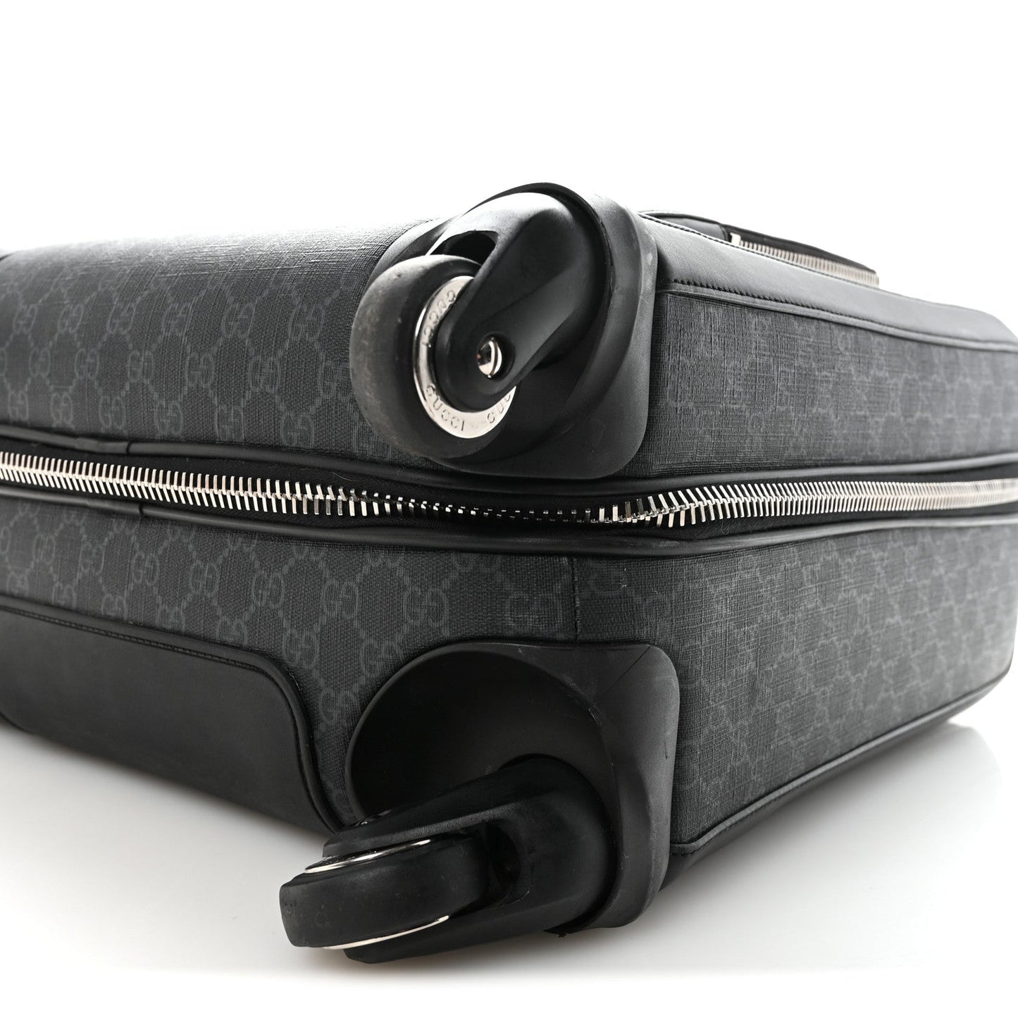 GG Supreme Monogram Gran Turismo Suitcase Black Grey