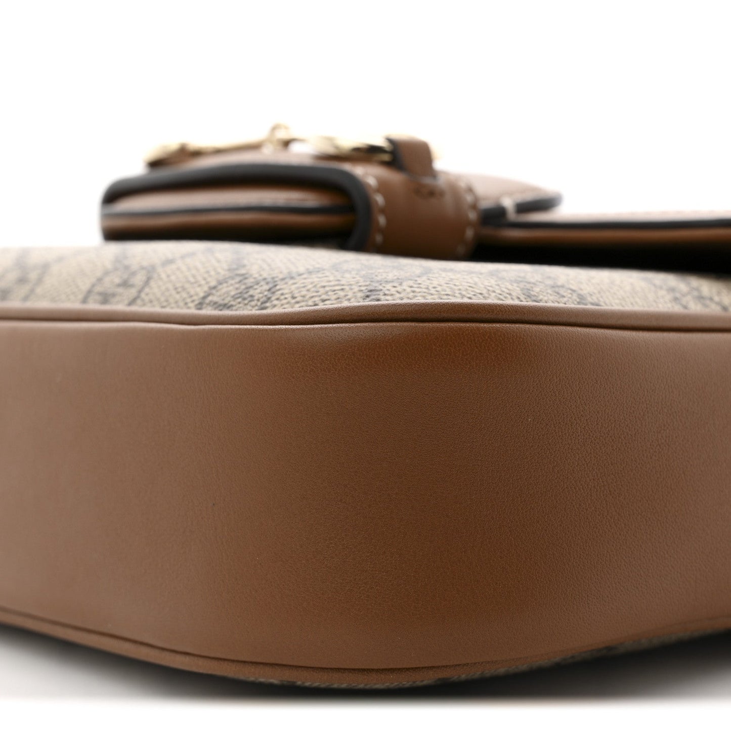 GG Supreme Monogram Duomo Lux Horsebit 1955 Soft Small Shoulder Bag Beige Ebony Sundial