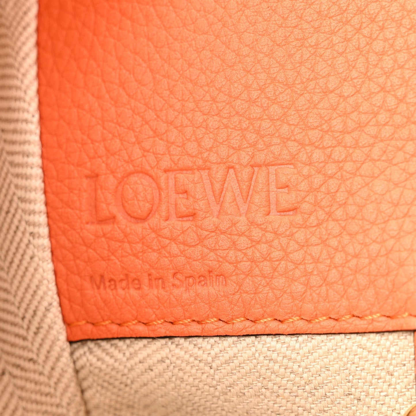 Grained Calfskin Small Hammock Shoulder Bag Apricot Orange