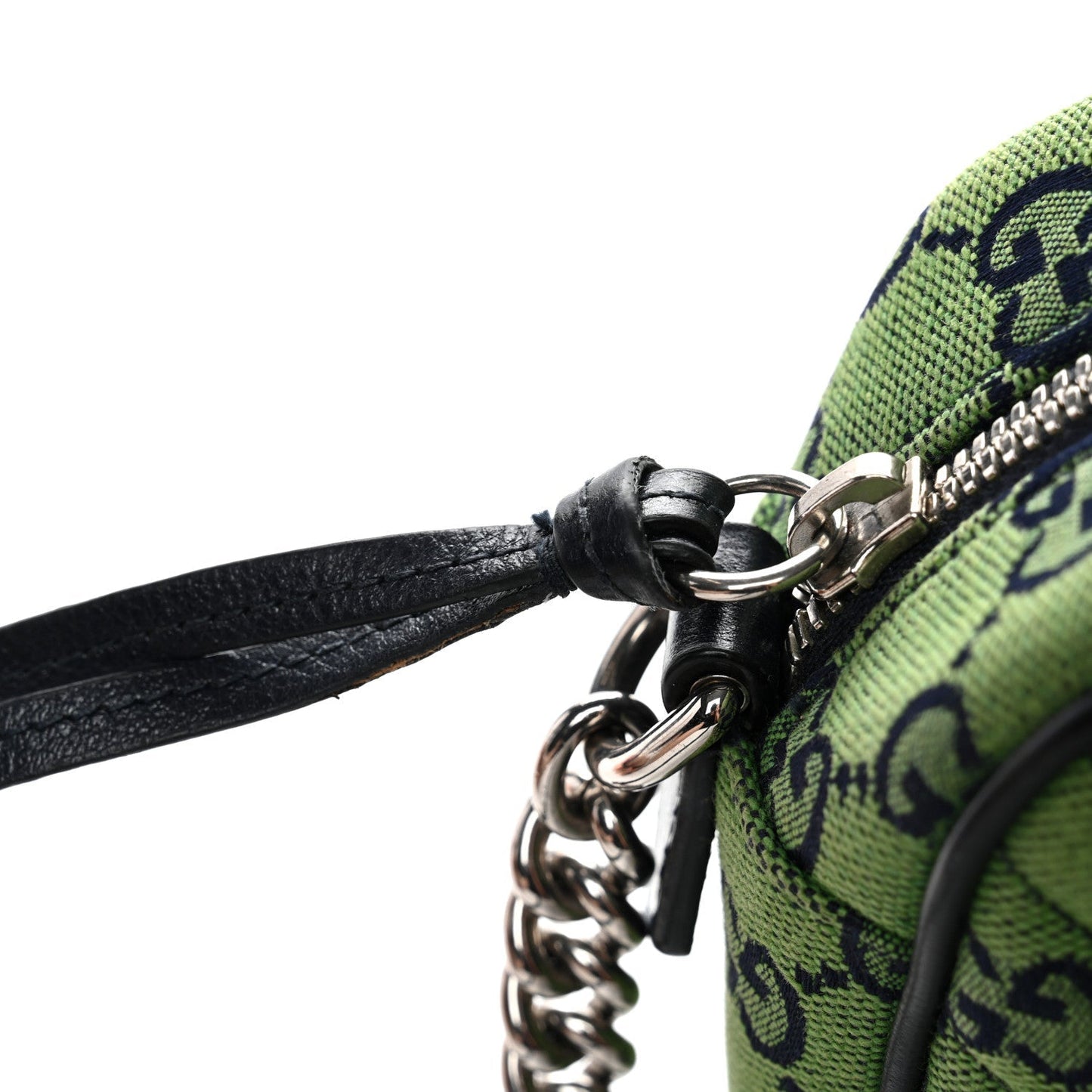 Monogram Multicolor Matelasse Diagonal Small GG Marmont Chain Shoulder Bag Green Blue