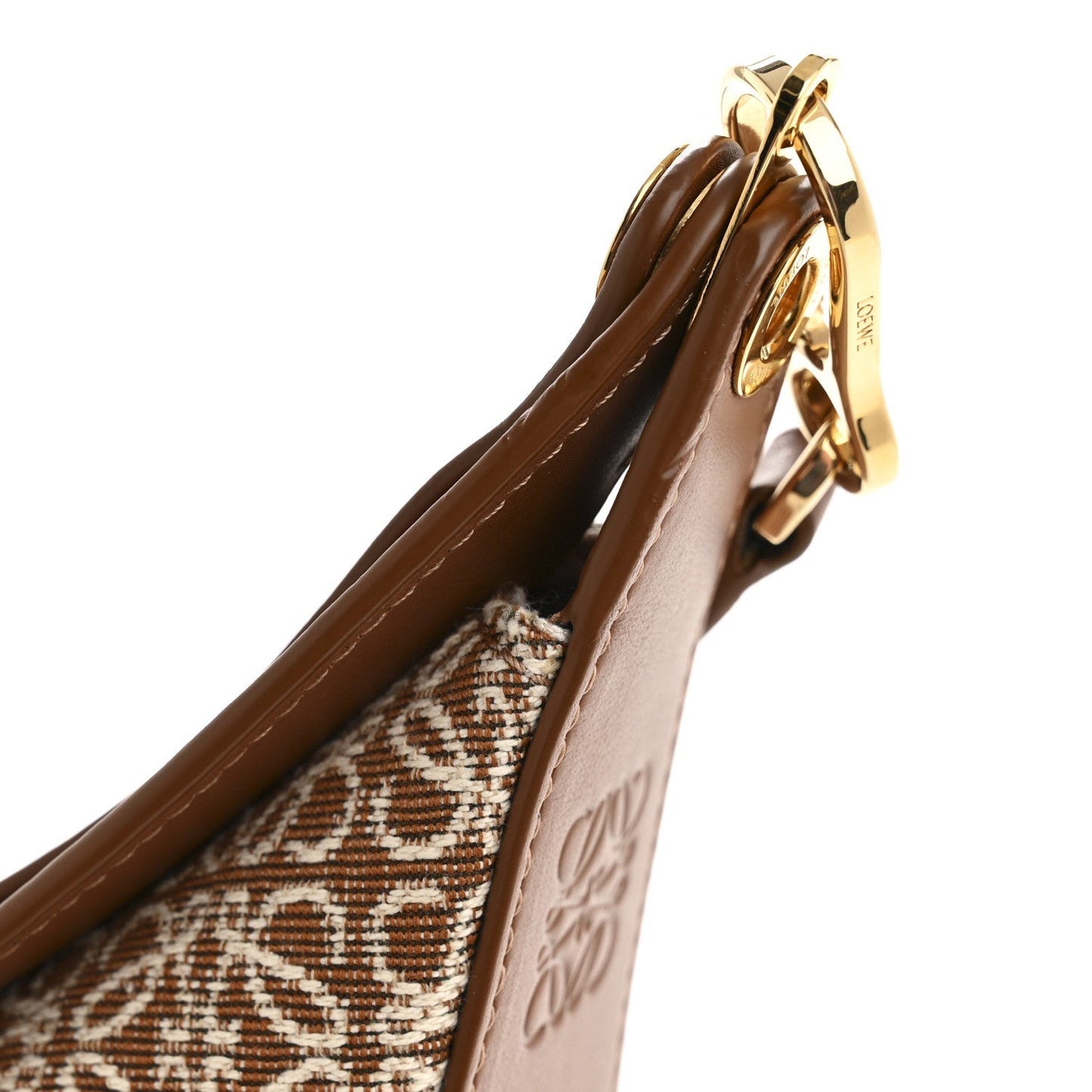 Jacquard Anagram Calfskin Luna Bag Tan Pecan