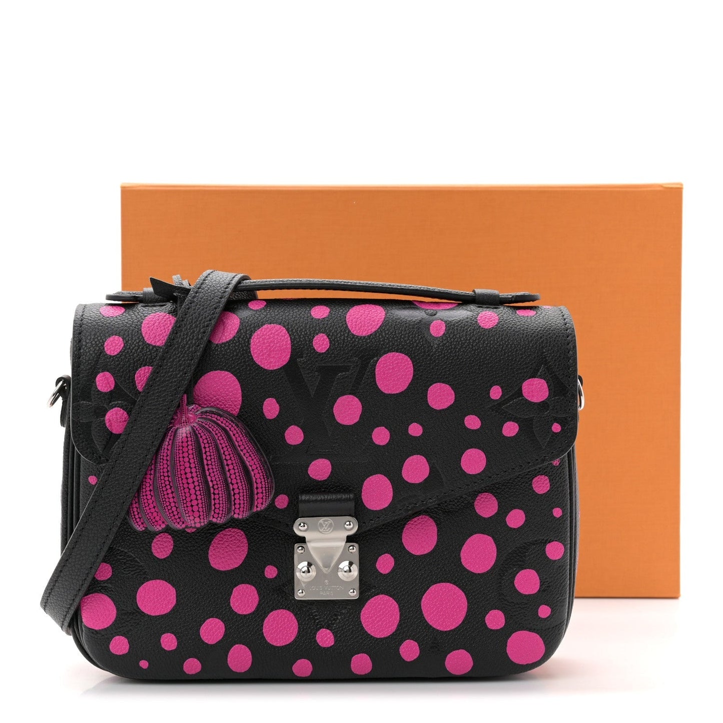 LV x YK Empreinte Monogram Giant Pochette Metis Black Fuchsia