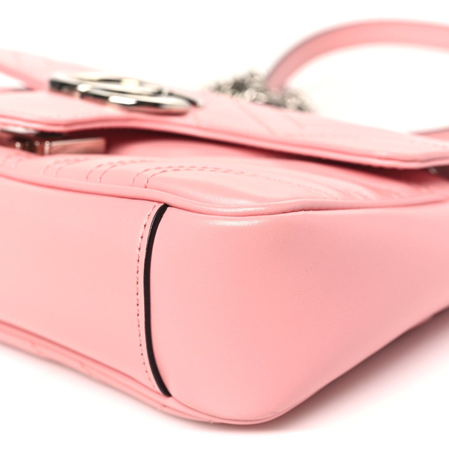 Calfskin Matelasse Mini GG Marmont Shoulder Bag Wild Rose