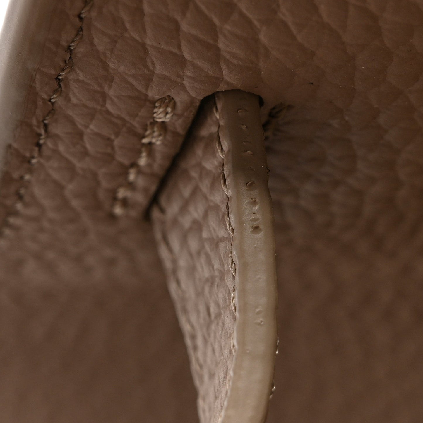 Grained Calfskin Soft Margaux 10 Bag Dark Taupe